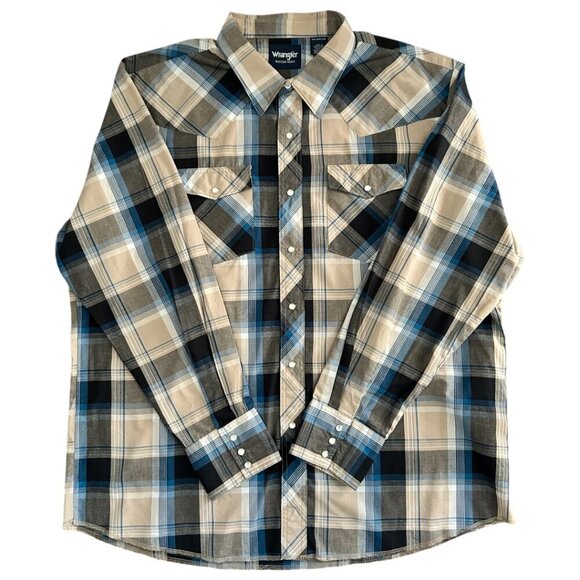 Wrangler Other - Men's Wrangler Lightweight Western Shirt with Pearl Snap Buttons XXL